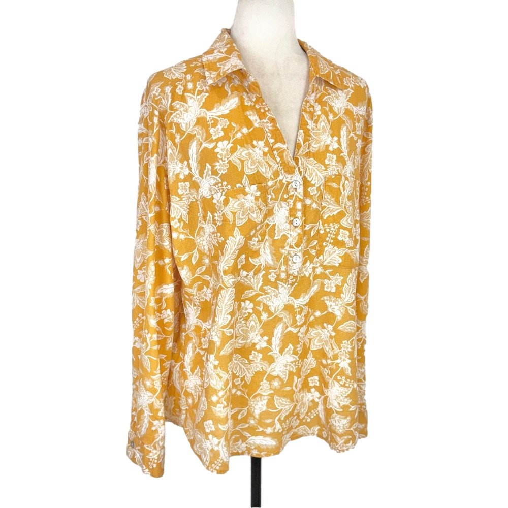 C by One linen blend shirt